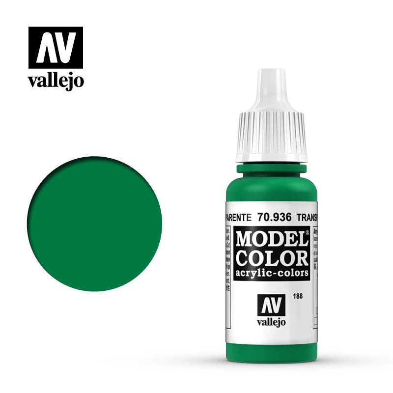 Vallejo AV70936 Model Colour Transparent Green 18ml