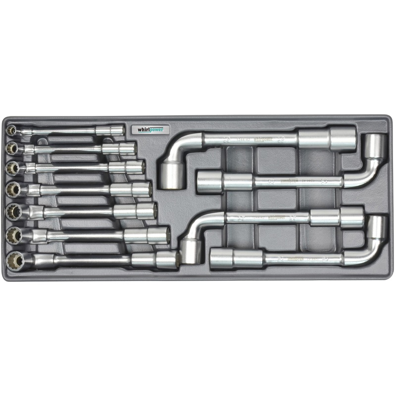 12-Piece G-Type Socket Wrench Set, 8-19mm with Tray