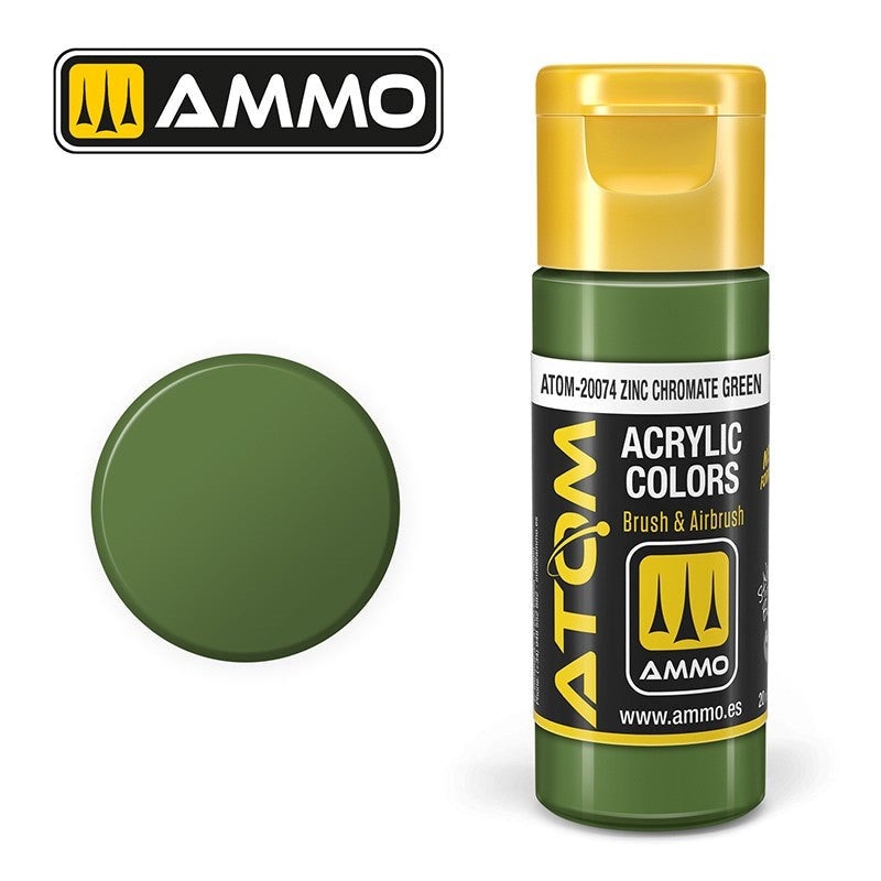 AMMO by Mig Jimenez ATOM-20074 Atom Color Zinc Chromate Green 20ml