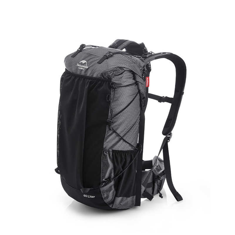 Naturehike Rock 60+5L Black Backpack for Outdoor Adventures