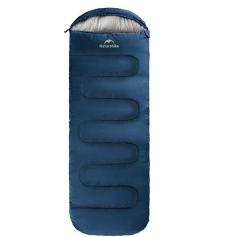 Naturehike Y150 Sleeping Bag with Hood and Rounded Bottom, Dark Blue