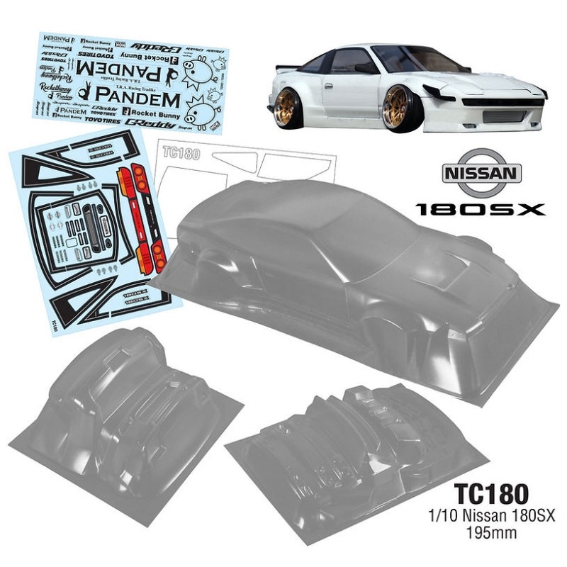 Team C TC180 1/10 Nissan 180SX, 195mm by