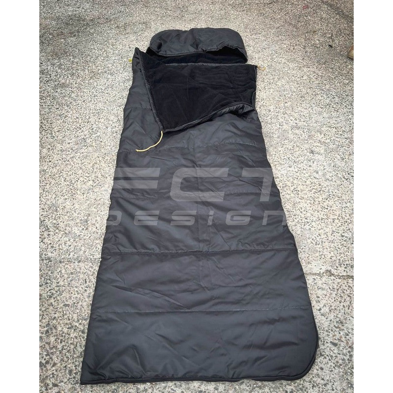 Winter Sleeping Bag with Synthetic and Fleece Fill, 80x210 cm, Black