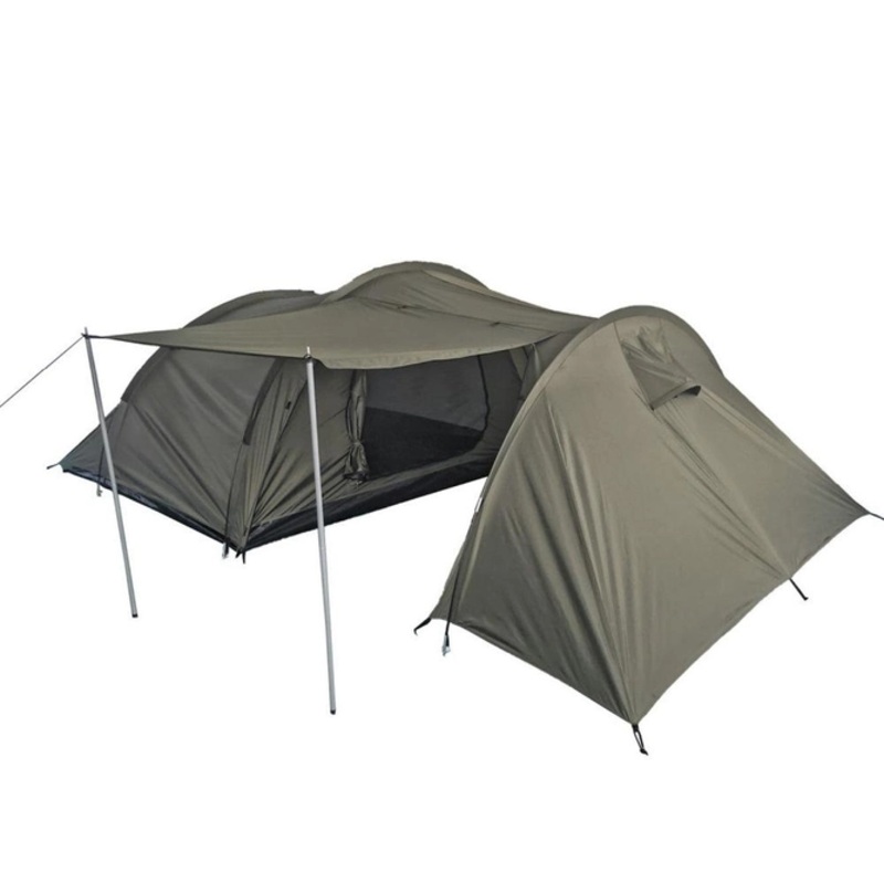 Mil-Tec 4-Person Tent with Vestibule, 2.5x4.2m, Olive Green