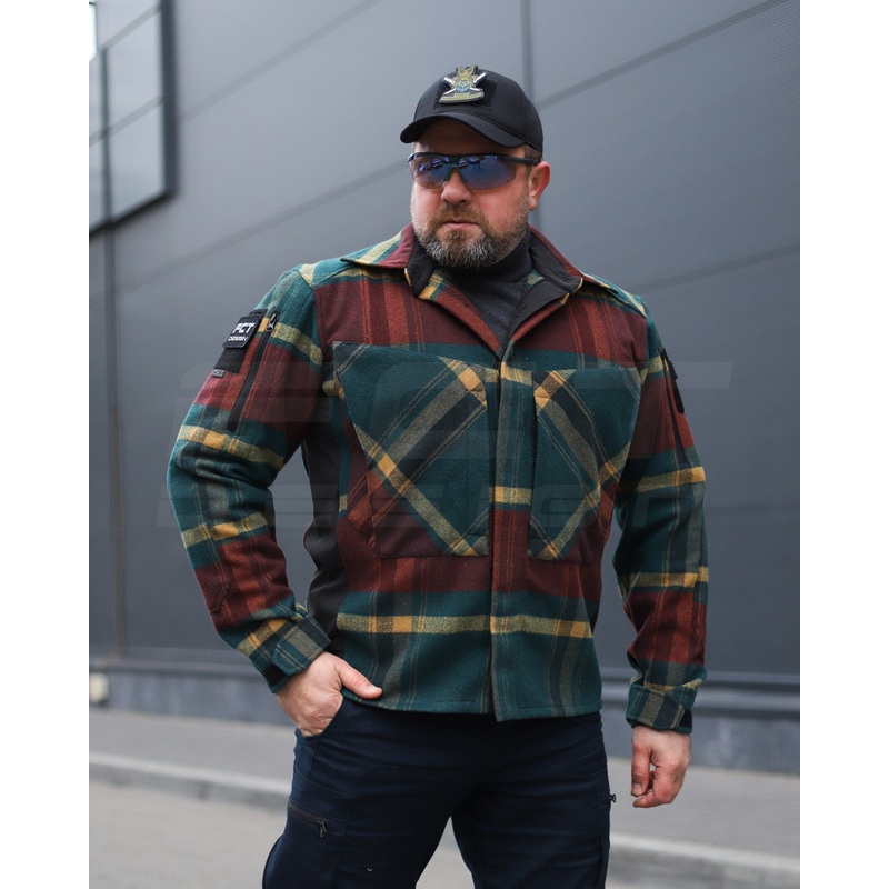 Rugged Professional FCT Insulated Flannel Shirt Red and Green Checkered