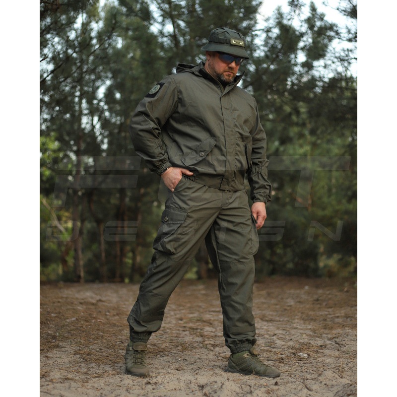Simplified Girka Suit in Khaki