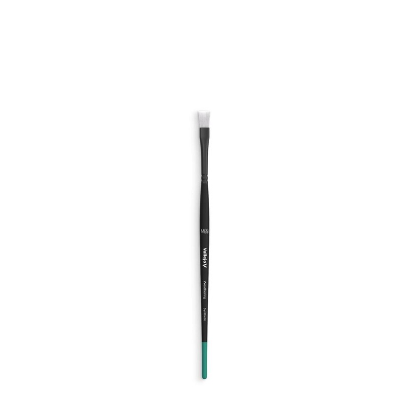 Vallejo AVB09002 Flat Brush - Weathering - Weathering Flat Synthetic Brush