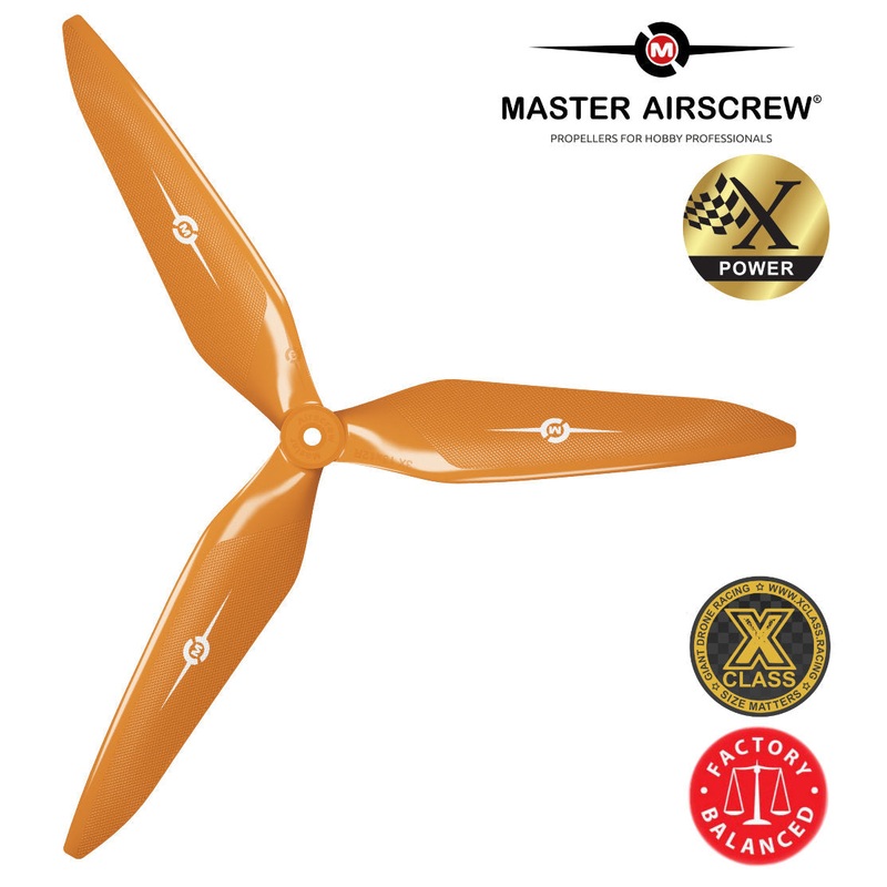 3X Power - 12x11 Propeller (CW) Rev./Pusher Orange
