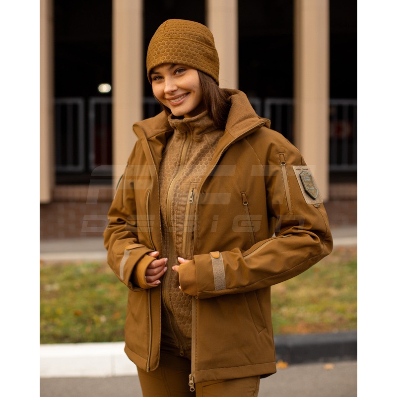 Hunter Softshell Fleece Jacket in Coyote for Winter