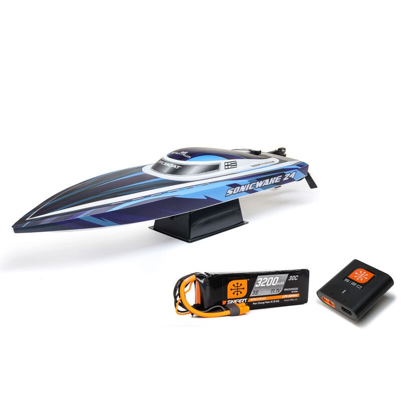 Pro Boat PRB-1992T2 Sonicwake 24 Inch Self-Righting Brushless Deep-V RTR (Battery & Charger Included), Blue