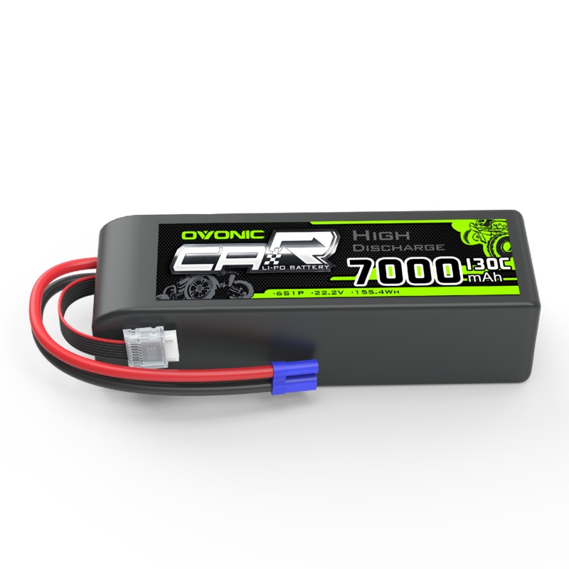 Ovonic 6S 7000mAh 130C LiPo Battery with EC5 Plug for 1/8 RC Cars Jets Boats & Drones