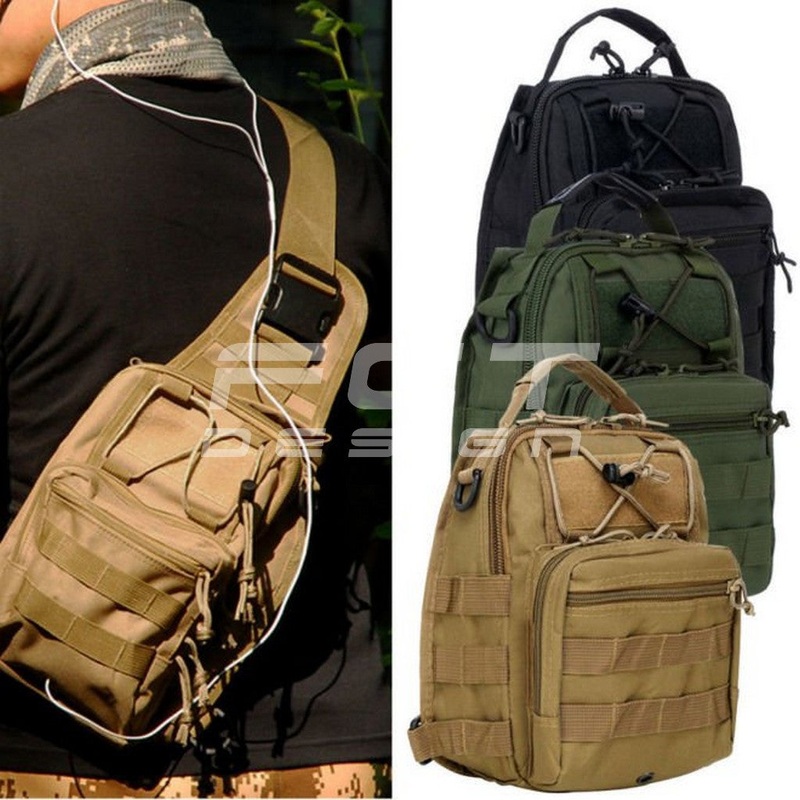 Rugged Shoulder Bag in Black, Coyote, and Khaki