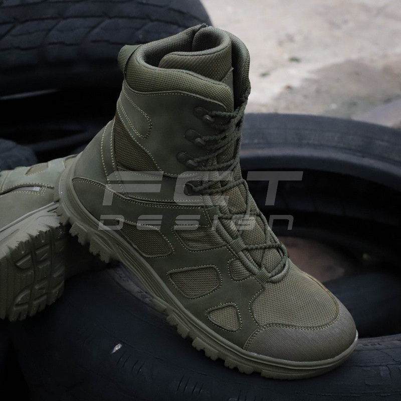 Scyth Summer Field-Ready Boots with Zipper Lightweight Khaki