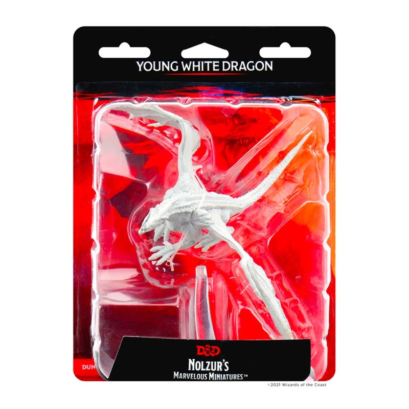 WizKids 73712 D&D Nolzurs Marvelous Miniatures Young White Dragon