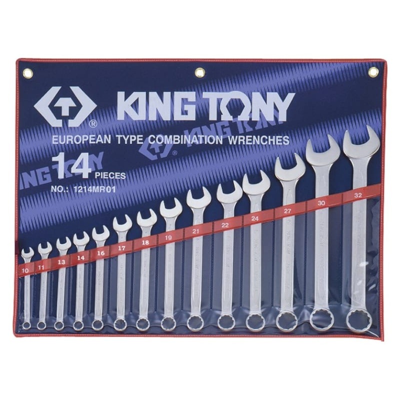 14-Piece Combination Wrench Set (10-32 mm) in Terylene Pouch