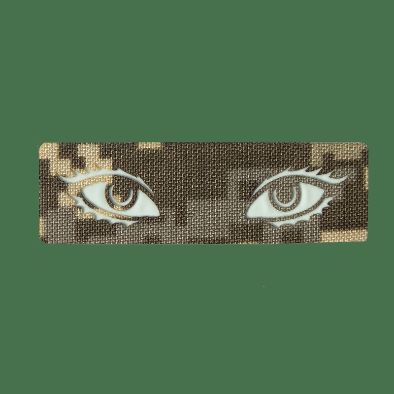 Camotec Eyes with Eyelashes Patch (2.5" x 8") Glow-in-the-Dark
