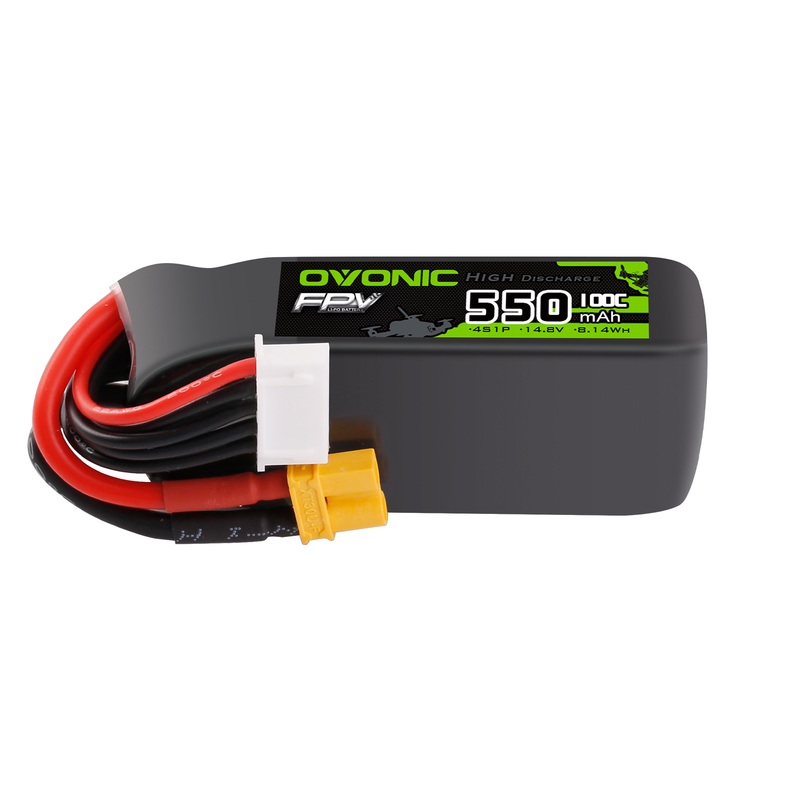 OVONIC 14.8V 100C 550mAh 4S LiPo Battery with XT30 Plug for FPV Ceniwhoops
