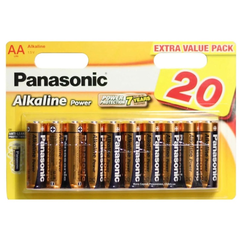 Panasonic AA LR6 Alkaline Power Batteries 20 Pack