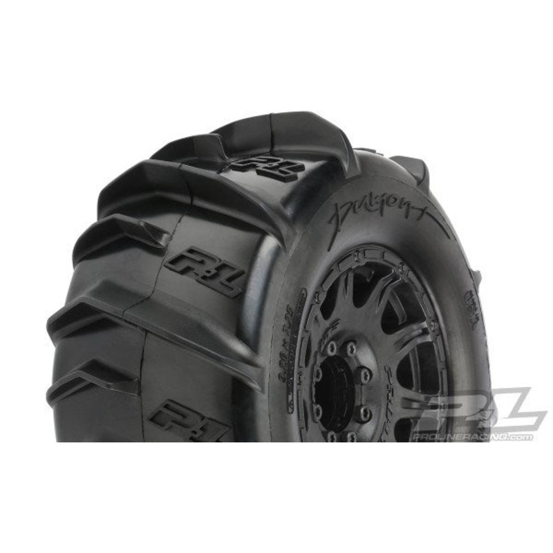 Pro-Line PRO1019210 Dumont 3.8" Paddle MTD on Raid Blk 17mm F/R SRP