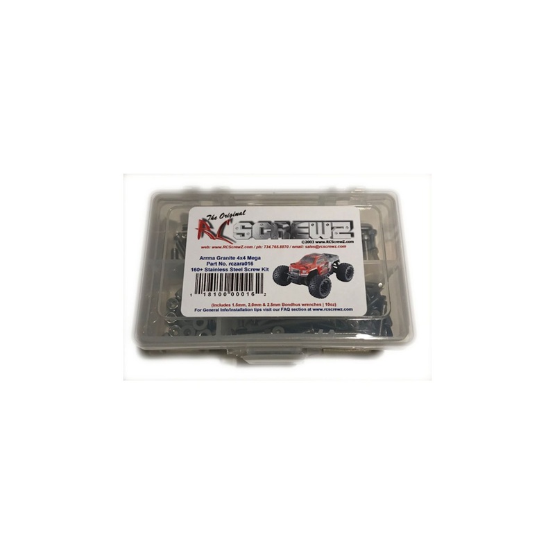 RC Pro RCZARA016 Stainless Steel Screw Set-ARRMA Granite 4x4 Mega