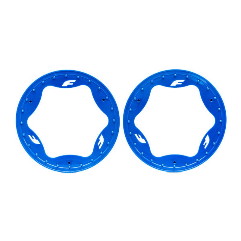 Traxxas 10977-BLUE 3.9 Funco Rear Beadlock Rings (2) Blue