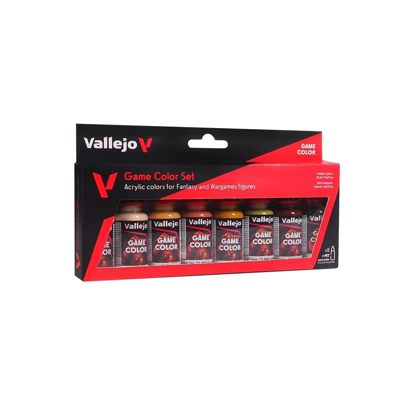 Vallejo AV72187 Game Colour Skin Tone 8 Colour Set