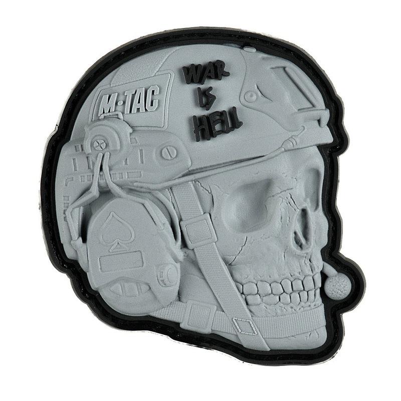 M-Tac War Is Hell 3D PVC Patch in Grey