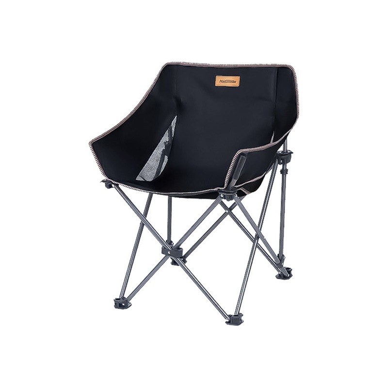 Naturehike NH20JJ022 Folding Chair, 600D Oxford Cotton, Steel, Black