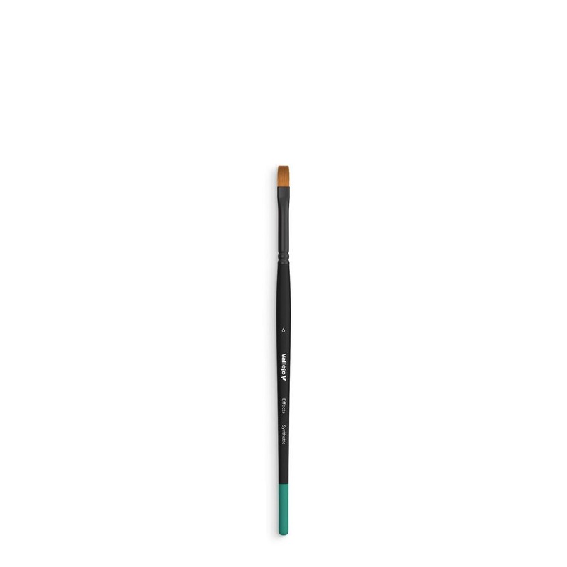 Vallejo AVB04006 Brush - Effects - Flat Rectangular Synthetic Brush No. 6