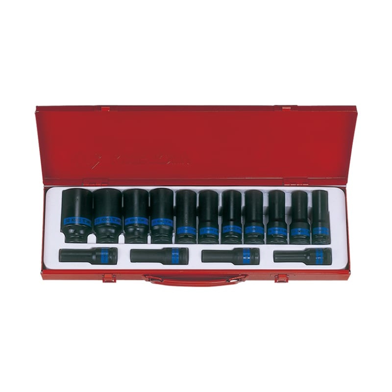 15-Piece 1/2" Impact Socket Set, Sizes 10-32 mm