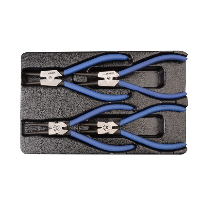 4-Piece Pliers Set with Hinged Design in Storage Tray