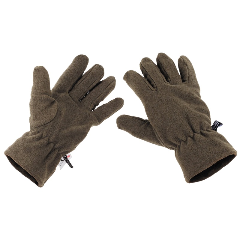 MFH Olive Fleece Gloves with Thinsulate Insulation