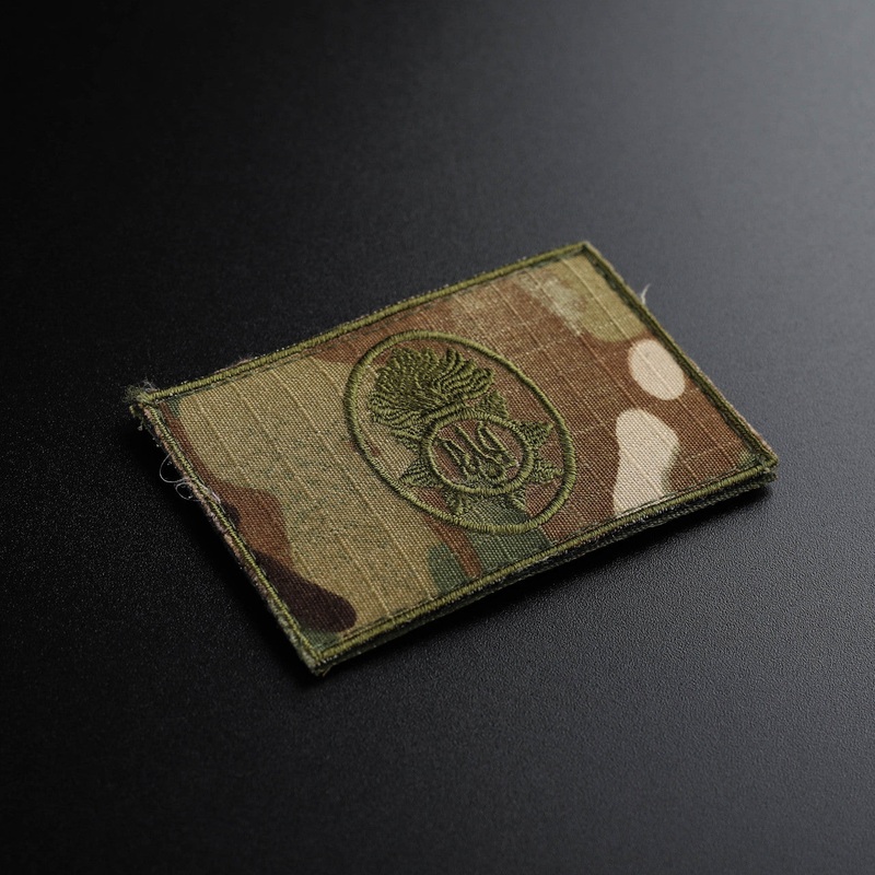Multicam Chevron Patch with National Guard Emblem