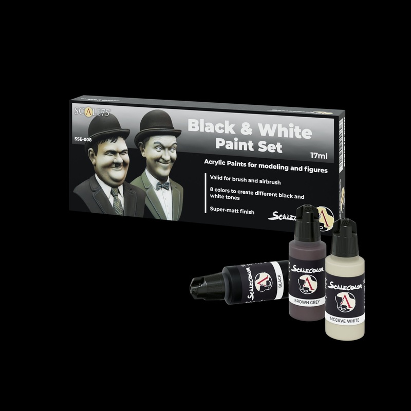Scale 75 SSE-008 Scalecolor Black and White Paint Set