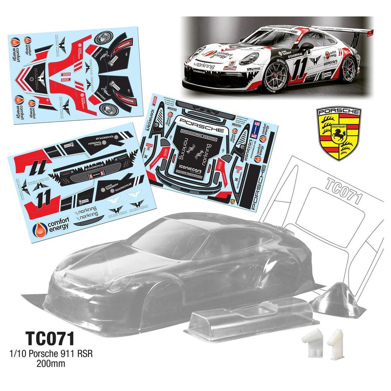 Team C TC071 1/10 PORSCHE 911 RSR WB258mm Width 200mm with Light Bucket by Team C