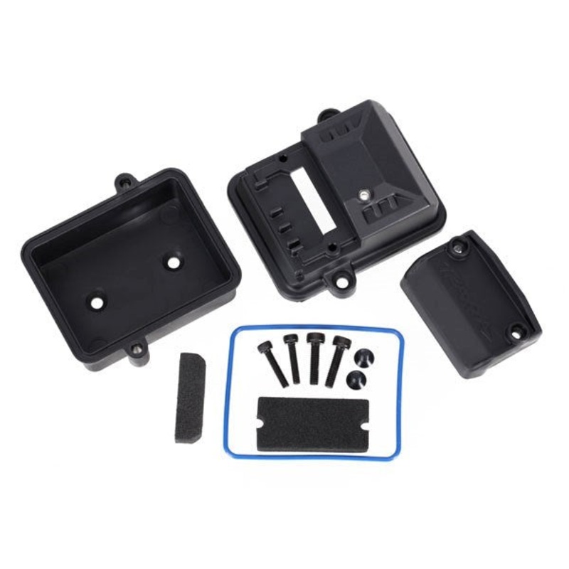 Traxxas 7424 - Box Receiver (Sealed)/ Foam Pads/ 2.5X12mm Cs (2)/ 3X6mm CS (2)/ 3x12mm BCS (2)