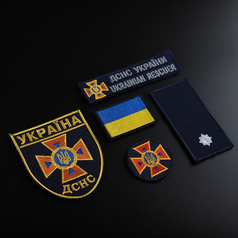 Embroidered Patch Set for Emergency Services with Velcro