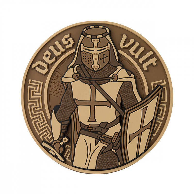 M-Tac 3D PVC Deus Vult Patch in Coyote Color