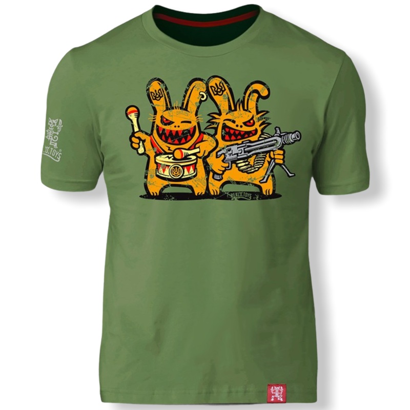 PEKLO.TOYS Twins Graphic T-Shirt in Olive