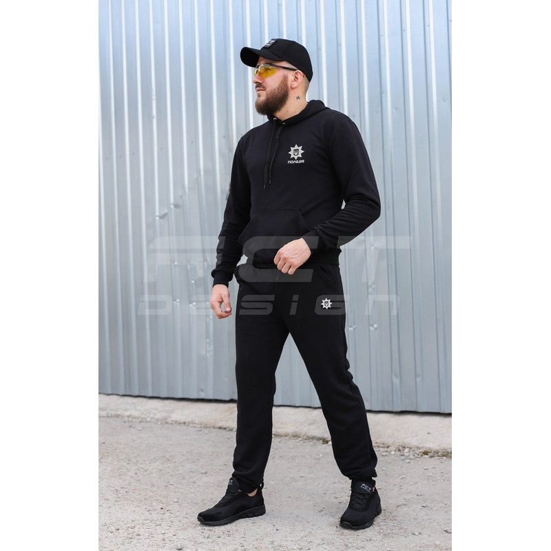 Black Police Rugged Sport Suit