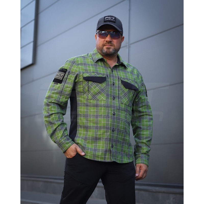 Rugged Professional Summer Shirt FCT Blackbeard Green Checkered