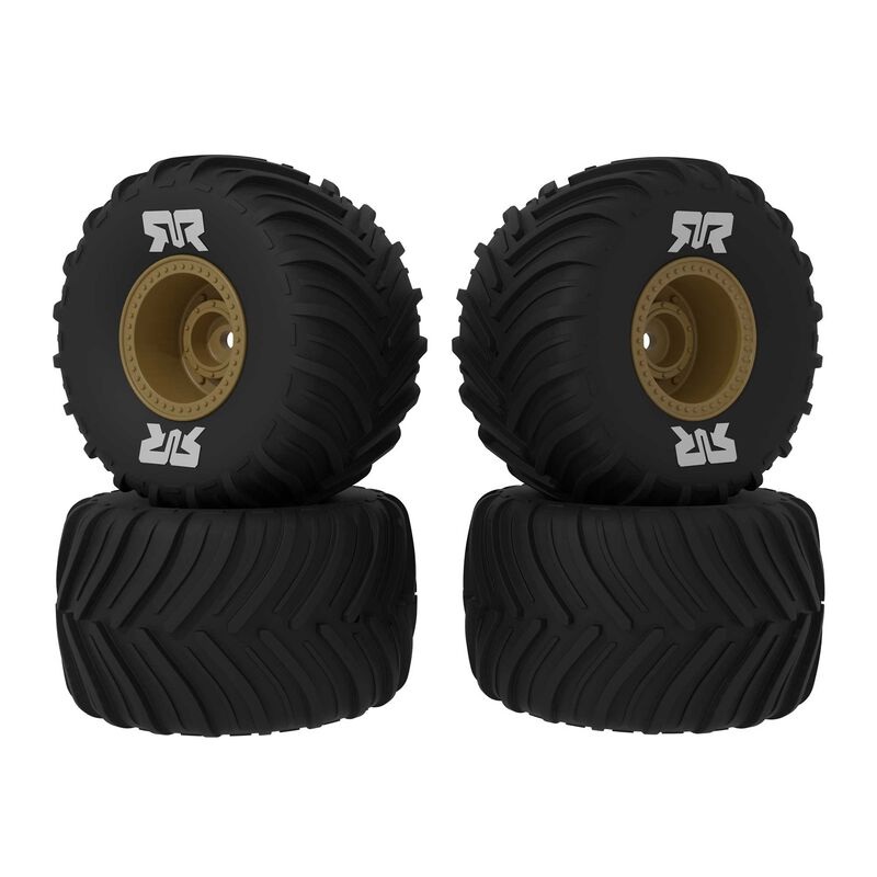 ARRMA ARA-2586 dBoots Chevron MT Tire Set Glued (Bronze) (2 Pairs) - GROM