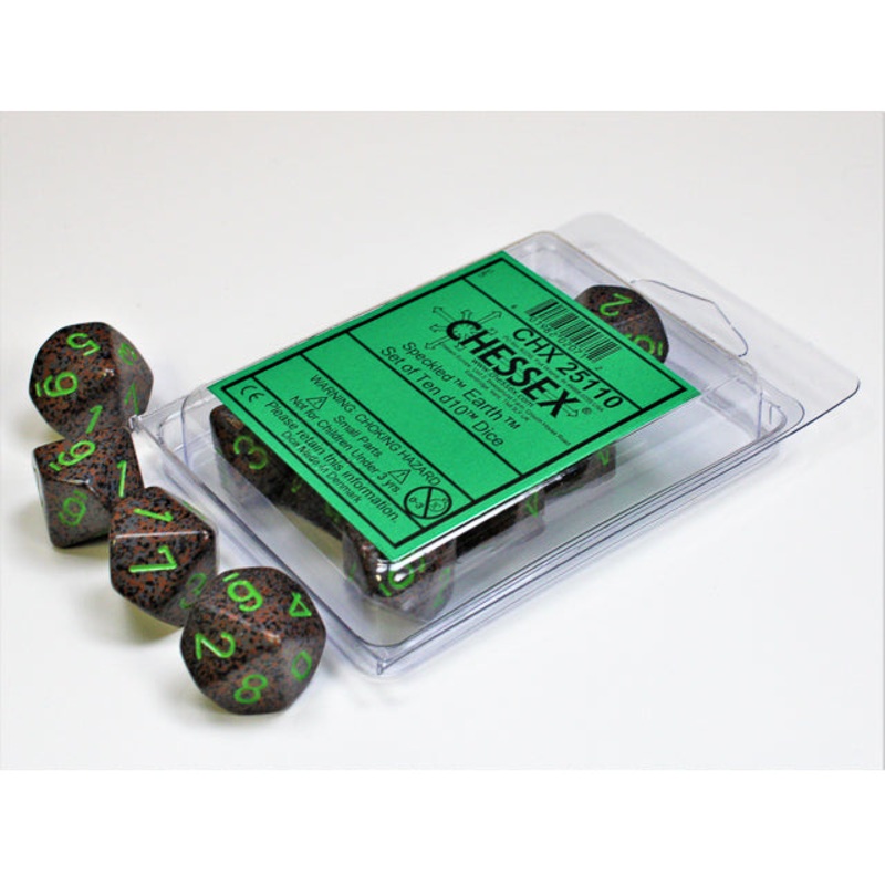 Chessex 25110 Speckled Earth Set of Ten d10s