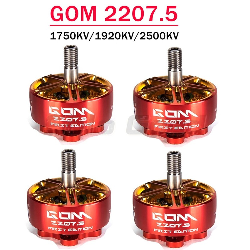 4pcs Brotherhobby GOM 2207.5 4-6S 1750KV / 1920KV / 2500KV 4-6S Brushless Motor For FPV Multicopter RC Racing Drone Model 4PCS 1750KV