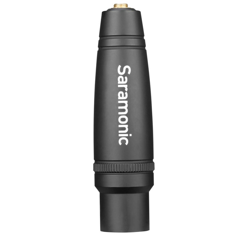 Saramonic C-XLR+ 3.5mm Female TRS to XLR Male Audio Adapter with Phantom Power to Plug-In-Power Converter for Pro Cameras, Mixers, Recorders and more