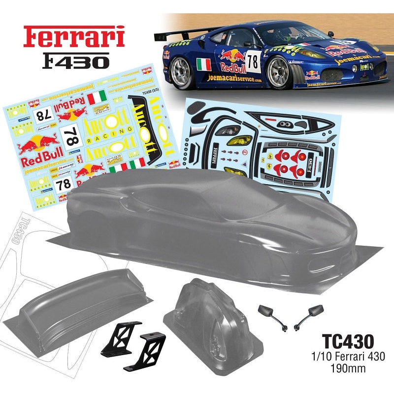 Team C TC430 1/10 Ferrari 430 190mm Wide by