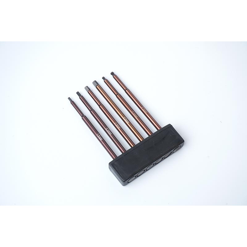 Koswork KOS13207-HSET Hex Wrench Tip Set 1.5, 2.0, 2.5, 3,0, 2.0B & 2.5B 1/4" Drive Hex