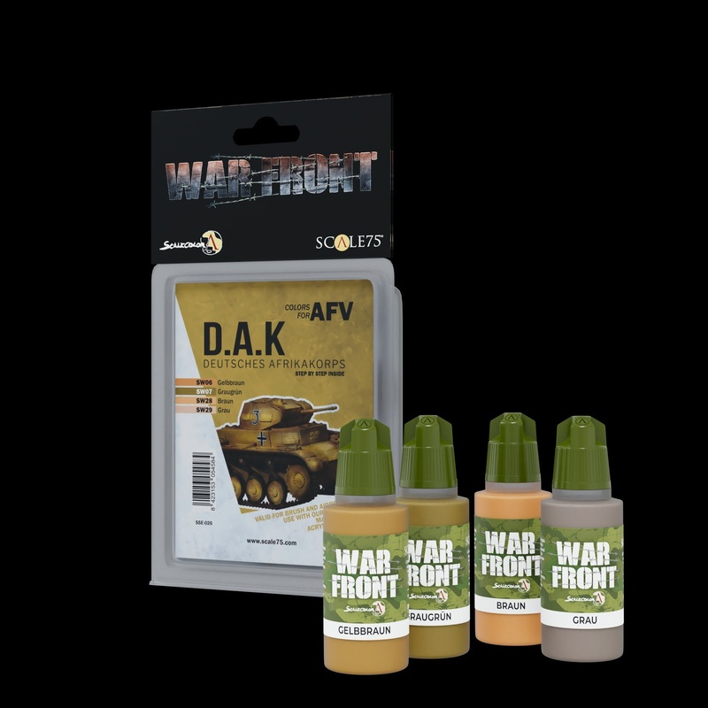 Scale 75 SSE-026 Warfront D.A.K. Colors For Afv Paint Set