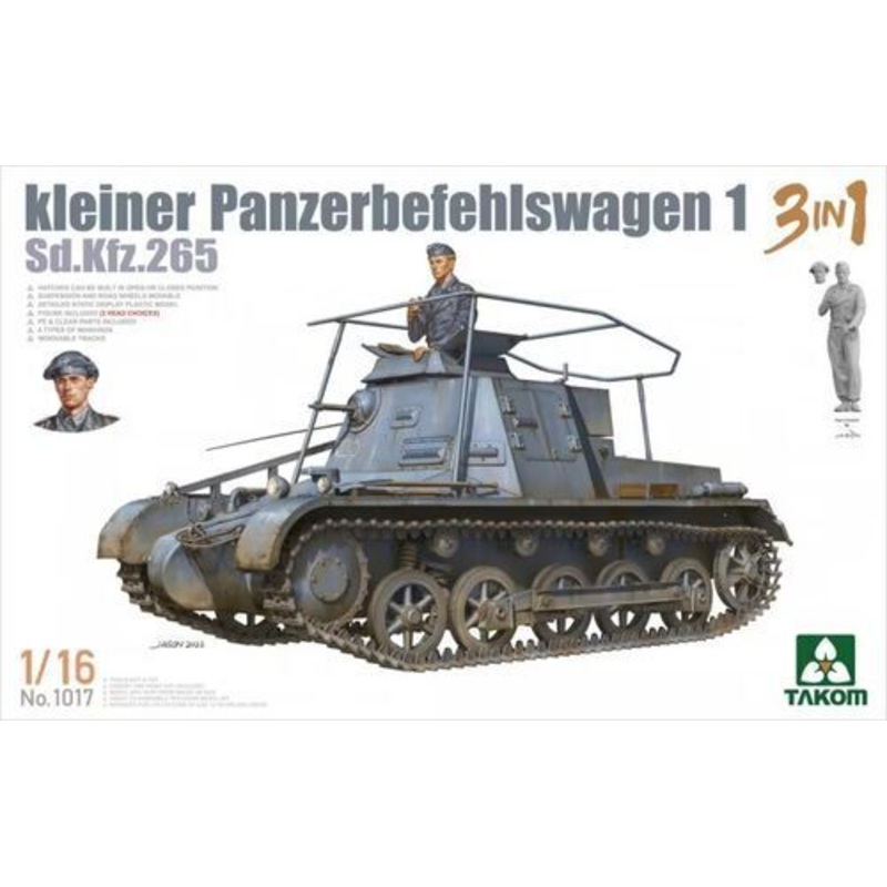 Takom 1017 1/16 Kleiner Panzerbefehlswagen 1 3in1 Sd.Kfz.265