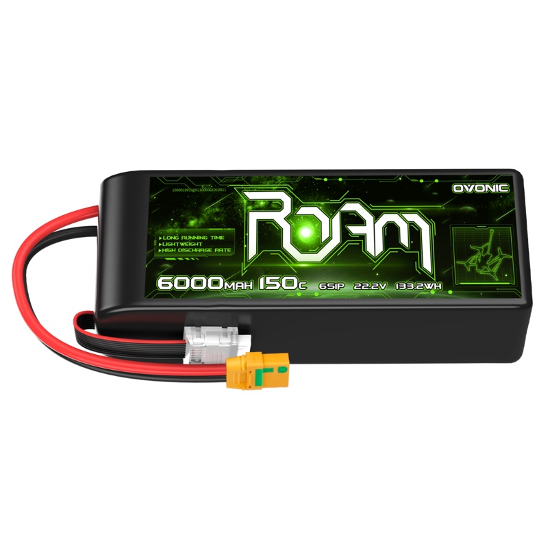 Ovonic Roam Series 6000mAh 6S 150C 22.2V Lipo Battery with XT90-S Anti Spark Plug for 7-10 inch Cinelifter Multirotor X-Class FPV Drone